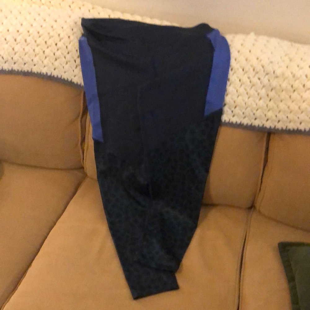 Joy Lab Blue and Green floral print leggings